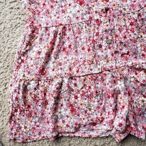 As U Wish Floral Button Down Spring Romper Medium NWT - Picture 4 of 9